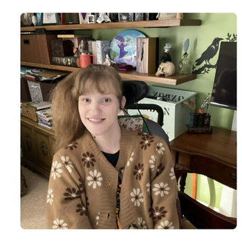 Chelsea at her desk