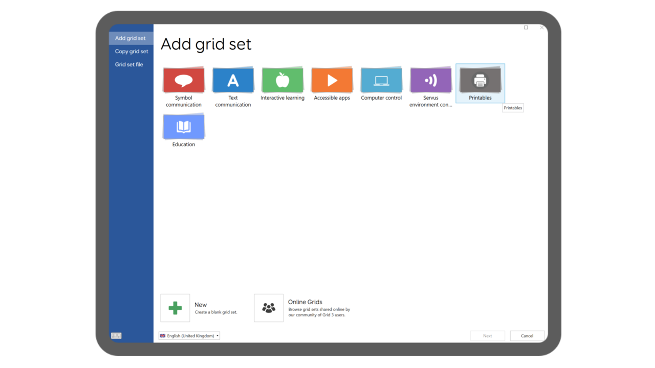 Add Grid Set