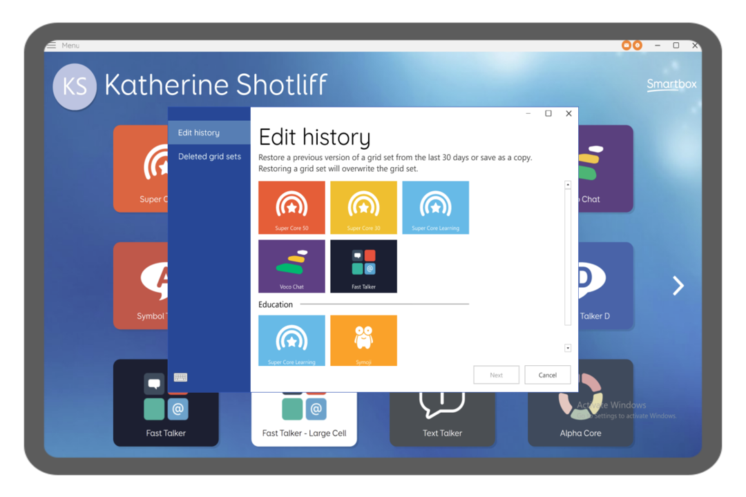 Katherines screen
