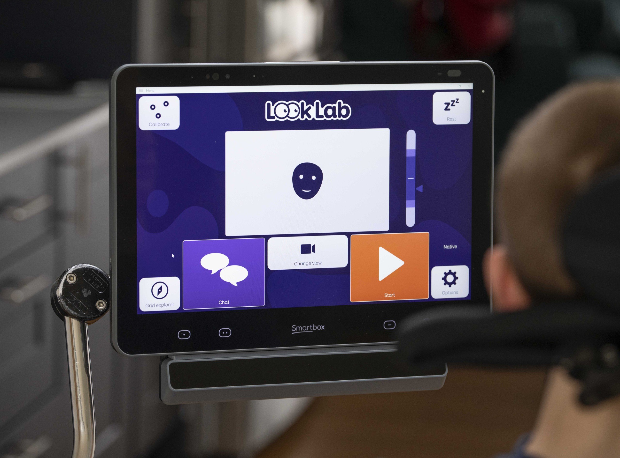 Positioning guide - Grid Pad with Evo and positioning guide on the screen.
