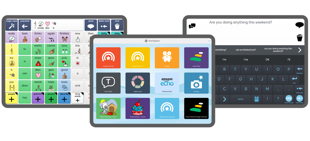 Grid for iPad content including Super Core, Grid Explorer, and Text Talker.