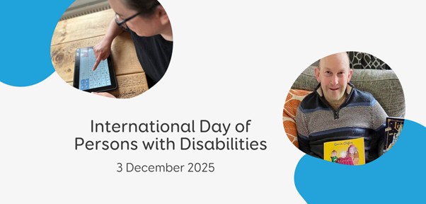 International day of persons with Disabilities, 3 Dec 2025. AAC users Gavin and Alex are featured.