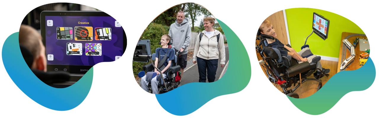 Samuel on using his Grid Pad 16 and Evo to use Grid software and going for a walk with his parents.