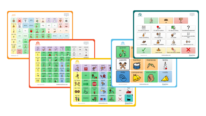 Screenshots of a variety of printable boards