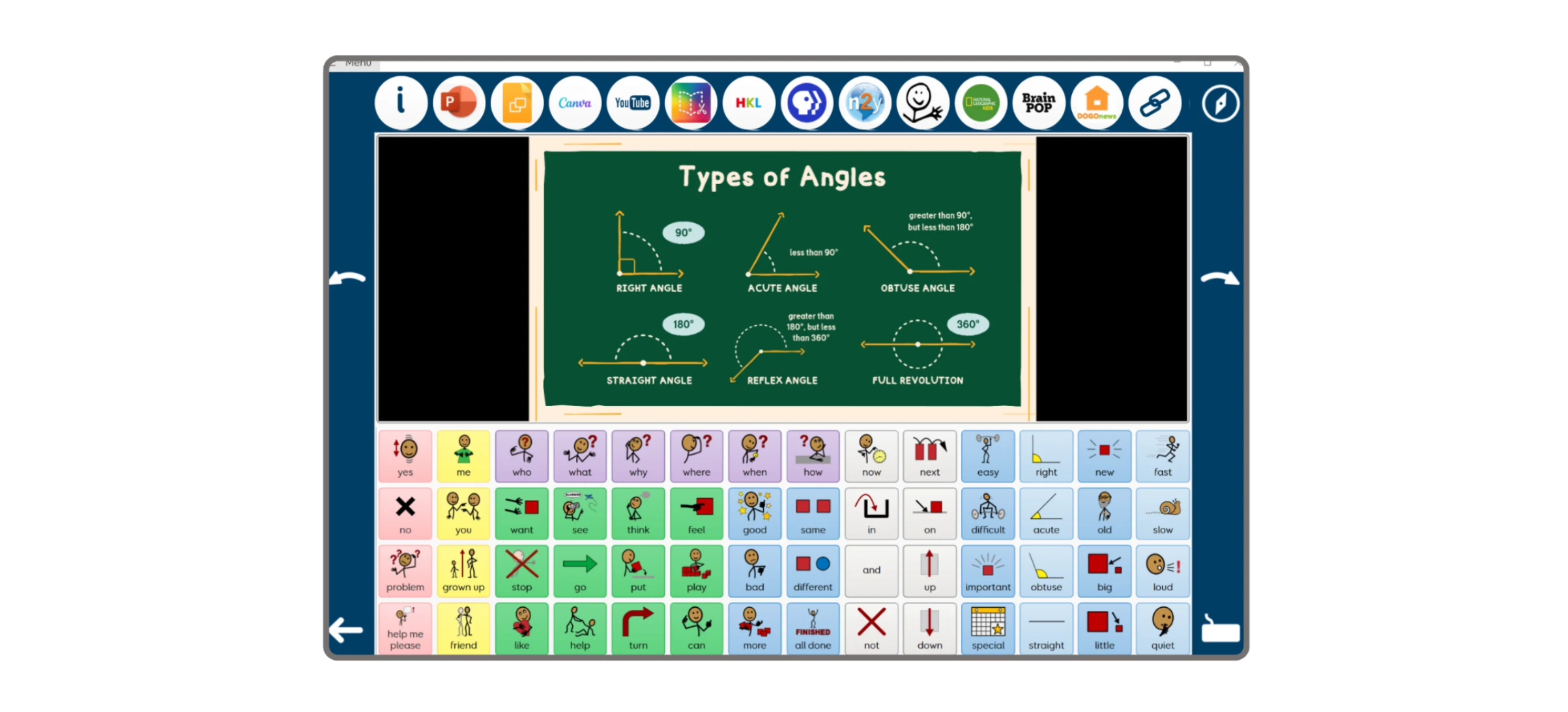 Super Core: See and Say, Math lesson on angles