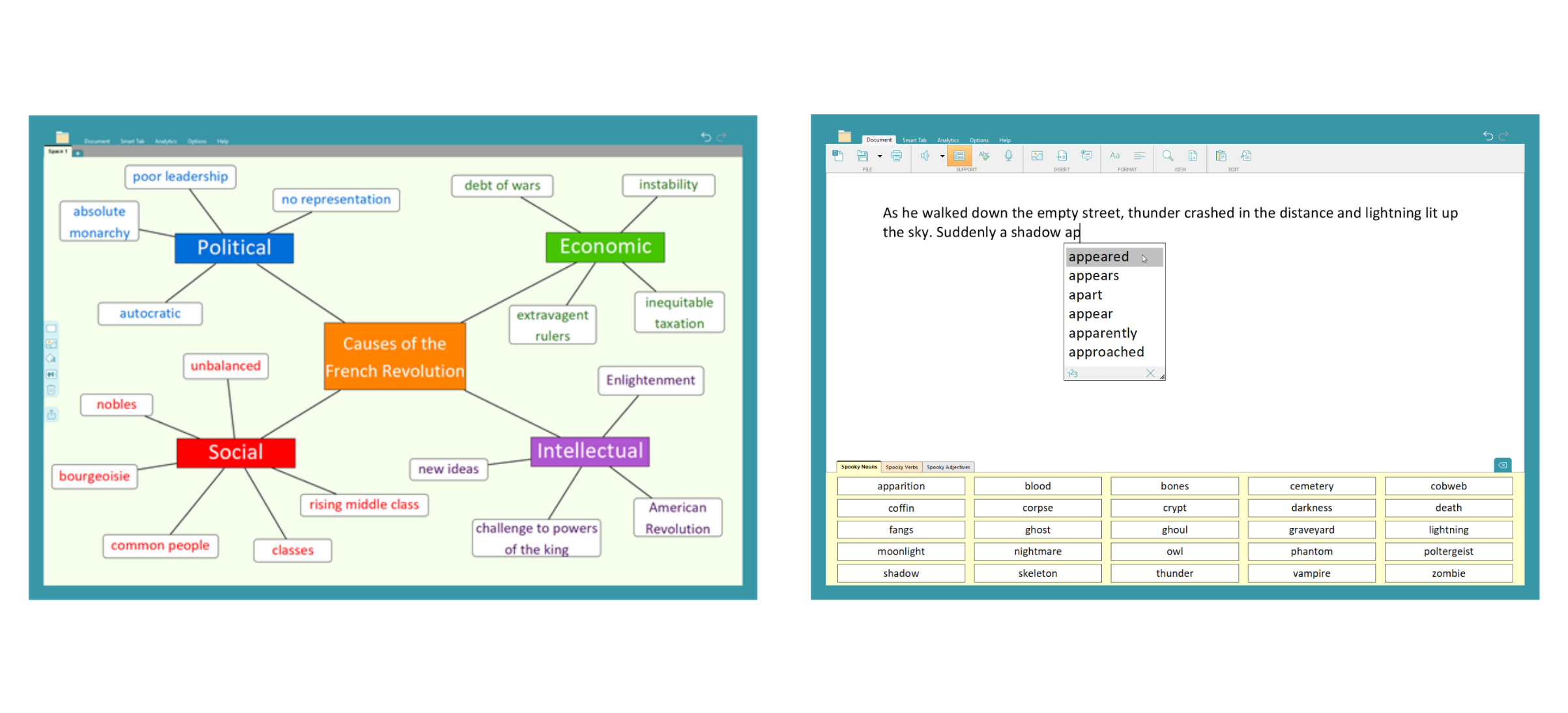 DocsPlus Software for secondary school aged students to support with organising ideas and structure