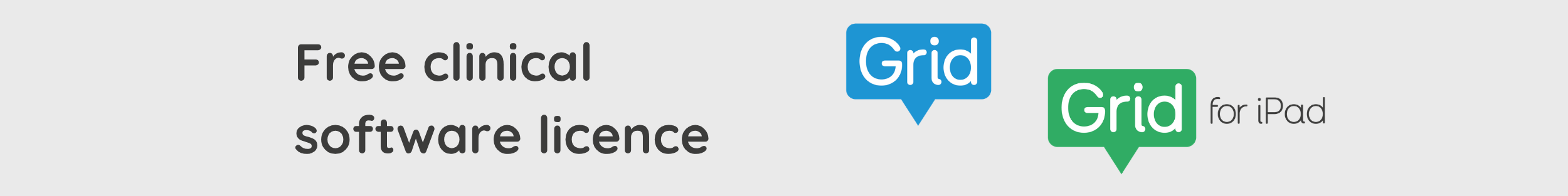 Free clinical software licence. Grid and Grid for iPad logo.