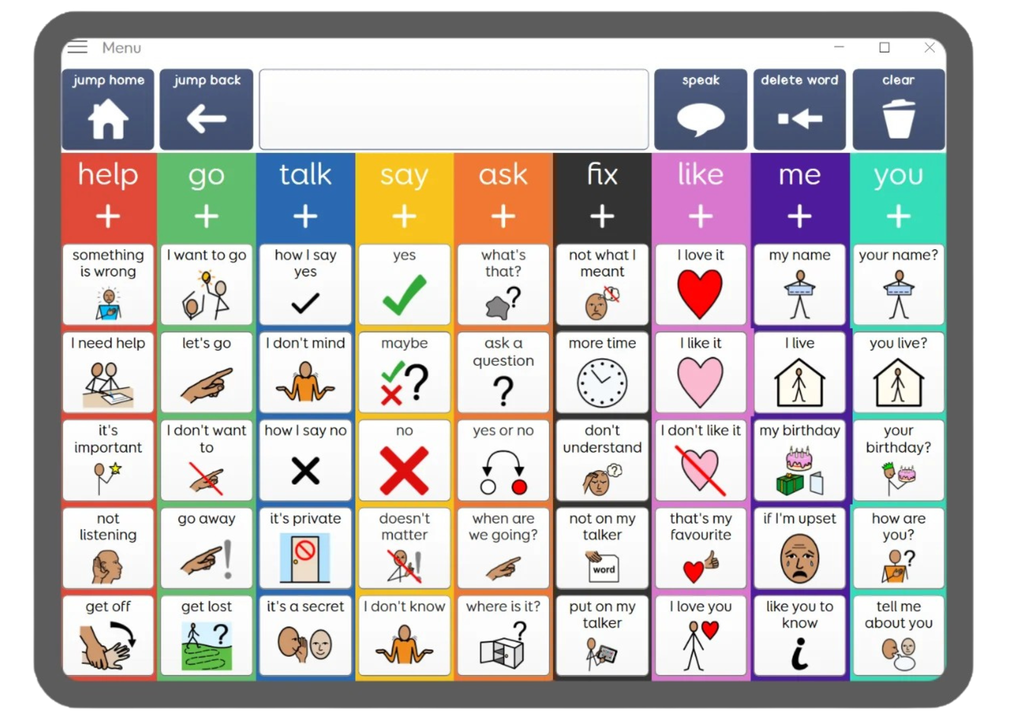 Super Core Messages grid