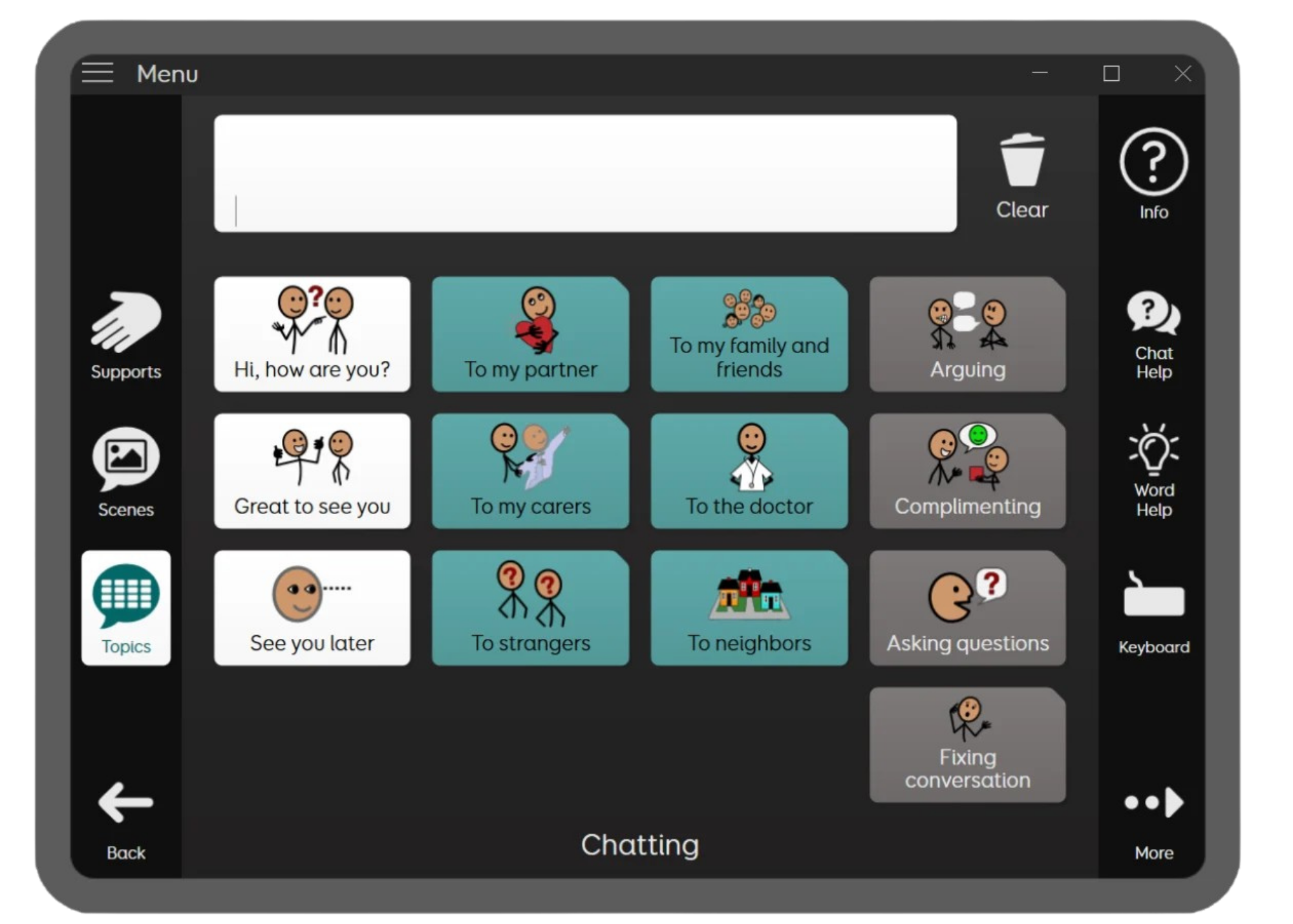 Aphasia Duo16 divides Chatting up into additional subsection