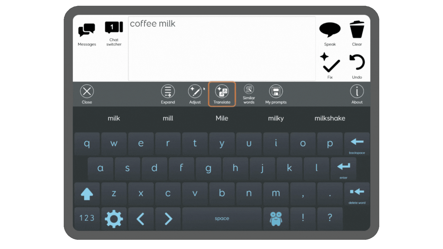 An example of Smart Prompt being used to expand key words